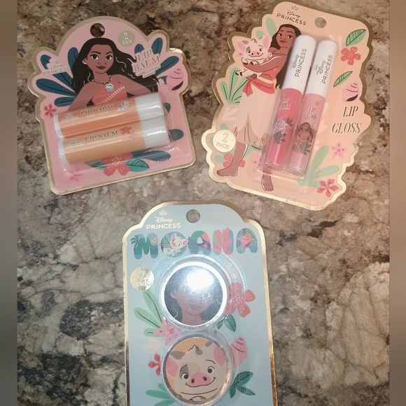 Disney Moana Princess Lip Gloss Set New - Picture 1 of 5